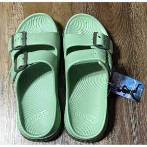 KuaiLu Womens Recovery Sandals Slides Mint Green Comfort EVA Slip On Size 9 NWT